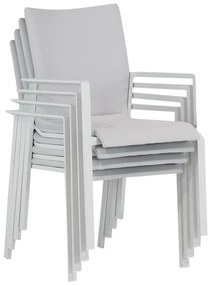Tuinset 6 personen 210 cm Aluminium/textileen Wit Lifestyle Garden Furniture Rome/Weston