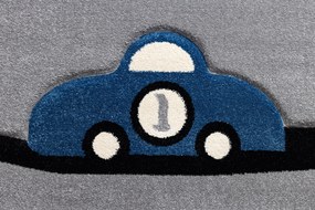 Tapijt PETIT TOYS SPEELGOED AUTO'S  WAGEN grijskleuring