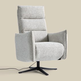 Elektrische Relaxfauteuil Creme Stof