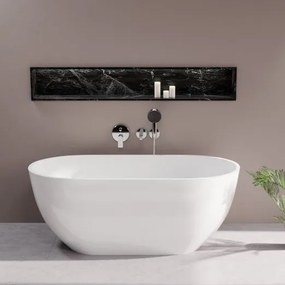 Polysan Reduta vrijstaand bad wit mineraalmarmer 170x80x46cm