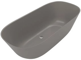 Villeroy & Boch Theano vrijstaand duobad - 175x80cm - kunststof quaryl - ovaal - mat grijs ubq175anh7f200v-3s