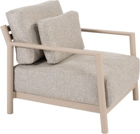 Seasons Mykonos Living Chair Latte With Cushions Aluminium Taupe