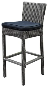 Oxford barstoel grijs wicker