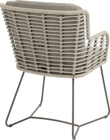 4 Seasons Fabrice tuinset 5-delig - Prado tuintafel Ø130 cm - ceramic sabbia terre