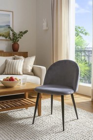 Zwarte Vint fluwelen stoel