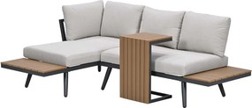 Garden Impressions Tibo loungeset 3-delig - donker grijs