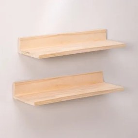 Set Van 2 Grenen Houten Wandplanken Tydor ~60 Cm - Sklum