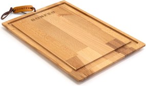 BonFeu Houten Snijplank - Serveerplank met Ophanglus - 35x24x1,5 cm