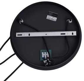 Art deco hanglamp zwart met blauw en groen glas 3-lichts - Douglass