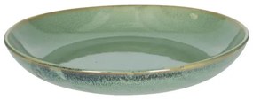 Schaal reactieve glazuur, steengoed, groen,Ø 31 cm