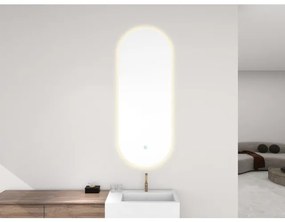 Wiesbaden Lumia spiegel ovaal met LED, dimbaar en spiegelverwarming 50 x 100 cm 38.3713