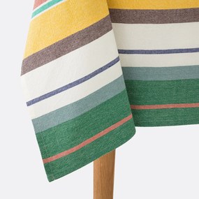 Tafelkleed met strepen van gewassen geweven katoen Antika