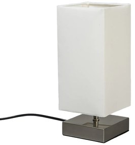 Moderne tafellamp wit met staal - Milo