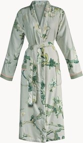 Katoenen velours unisex badjas Gogh met badstof achterzijde