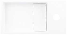 Differnz Solid fonteinset solid surface met rechte kraan mat zwart