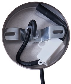 Scandinavische hanglamp donkerbrons met gouden binnenkant - Loes