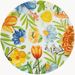 Porseleinen pizzaborden Blooming, 6-delig