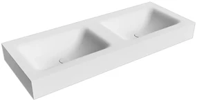 Mondiaz Cloud vrijhangende wastafel 120cm talc zonder kraangaten