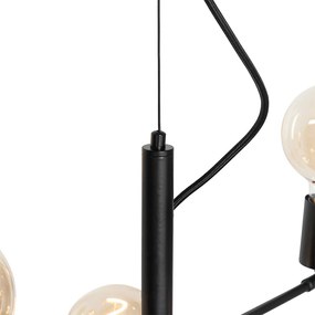 Moderne hanglamp zwart 8-lichts - Osprey
