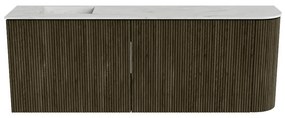 Mondiaz Joya DLux 110cm toiletmeubel ronding rechts shadow met wastafel faye links zonder kraangat opalo