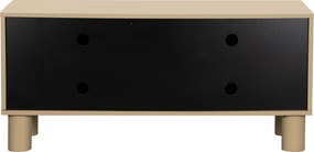 Mat Tv-meubel Met Strepen Zand 120 Cm - 120x40x55cm.