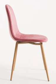 Set van 4 Teok Fluwelen Stoelen