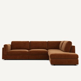 Omvormbare hoekbank, chenille fluweel, CÉSAR