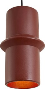 Retro hanglamp rood met zwart 3-lichts - Monti