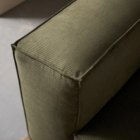 Groen Rib Bank Met Chaise Longue Rechts