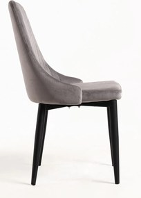 Set 4 Kan Fluwelen Stoelen