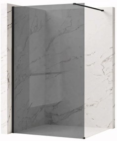 Walk-in douchewand Rea Flexi Grey / Black 80