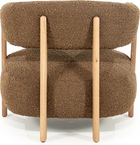 Armleuningstoel Boucle Bruin