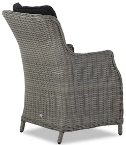 Tuinset 4 personen 180 cm Wicker Grijs Garden Collections Buckingham/Cardiff
