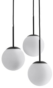 Hanglamp in metaal en opaline, Theide