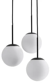 Hanglamp in metaal en opaline, Theide