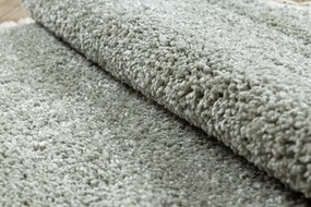 Tapijt BERBER 9000 ROND groenrand ,  Barber , marokkaanse shaggy