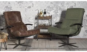 Het Anker Rasmus/Quartus/Quabbus Lederen Fauteuil Industrieel Met Arm Samenstellen