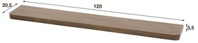 Zwevende Wandplank Van Acaciahout 120 - 120x20x4cm.
