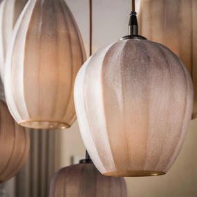 Hanglamp Met Bruin Frosted Glas Groot