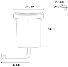 Set van 6 Moderne buiten grondspots zwart AR70 verstelbaar IP65 - Delux Modern GU10 IP65 Buitenverlichting