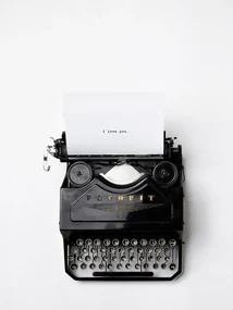 Foto type writer i love you, Finlay & Noa