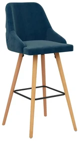 vidaXL Barkrukken 2 st fluweel blauw
