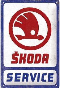 Metalen bord Škoda Auto - Service, (20 x 30 cm)