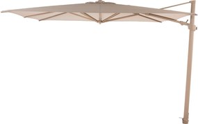 4-Seasons zweefparasol Siesta Premium 300 x 300 - Latte met Murcia voet en hoes