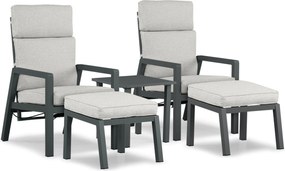 Bistroset 2 personen  Aluminium Grijs Lifestyle Garden Furniture Albelli