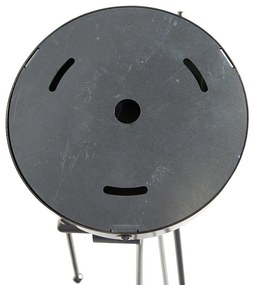 Hanglamp staal met linnen kappen taupe 35 cm 2-lichts  - Blitz