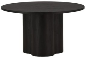 Salontafel Met Cilindervormige Poten Zwart - 80 X 80cm.