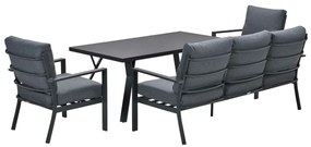 Garden Impressions Senja lounge dining set stoel-bank 4-delig mystic grey