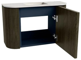 Mondiaz Joya DLux 65cm toiletmeubel ronding links/rechts shadow met wastafel faye midden zonder kraangat ostra