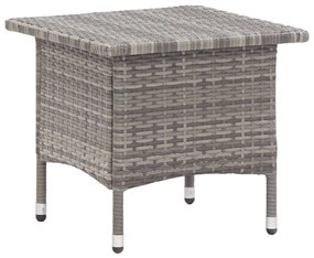 vidaXL Theetafel 50x50x47 cm poly rattan grijs